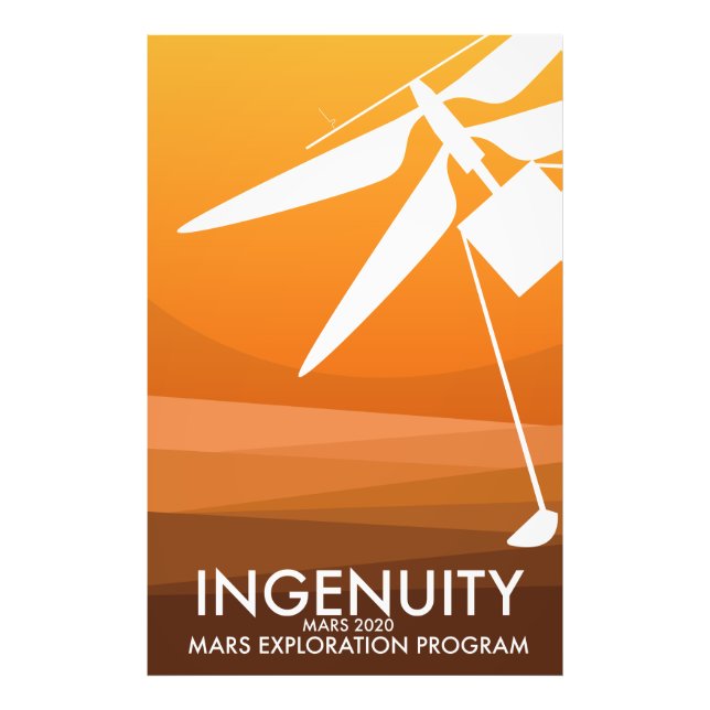 Impression Photo Mars Hélicoptère ingéniosité spatiale (Devant)