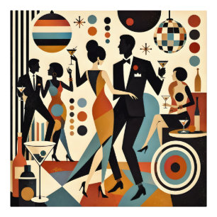 Impression Photo Martinis Jazzy Abstraits et Fête de Cocktail Dansa