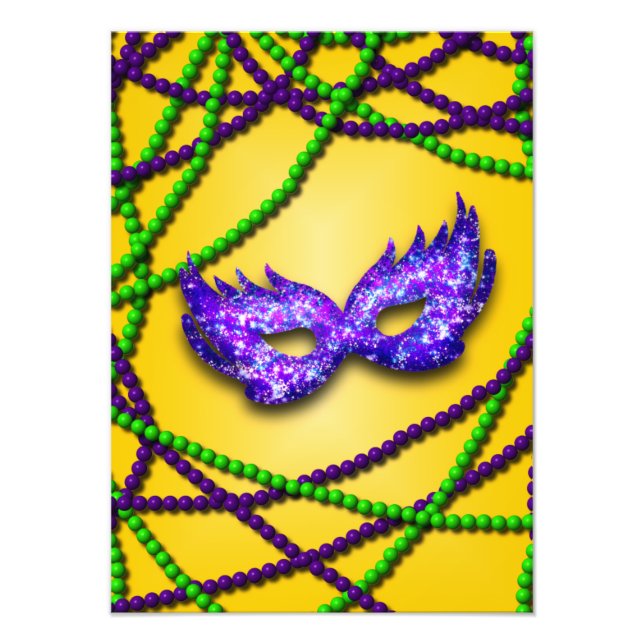 Impression Photo Masquerade de masque violet (Devant)