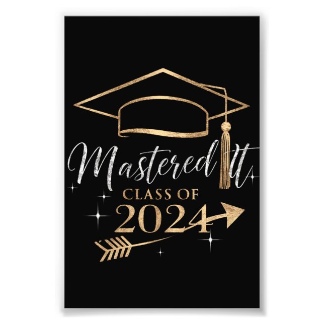 Impression Photo Mastered It Class of 2024 Graduation Cadfts for He (Devant)