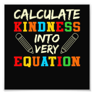 Impression Photo Math Enseignant Kindness Mathématiques Mathématiqu