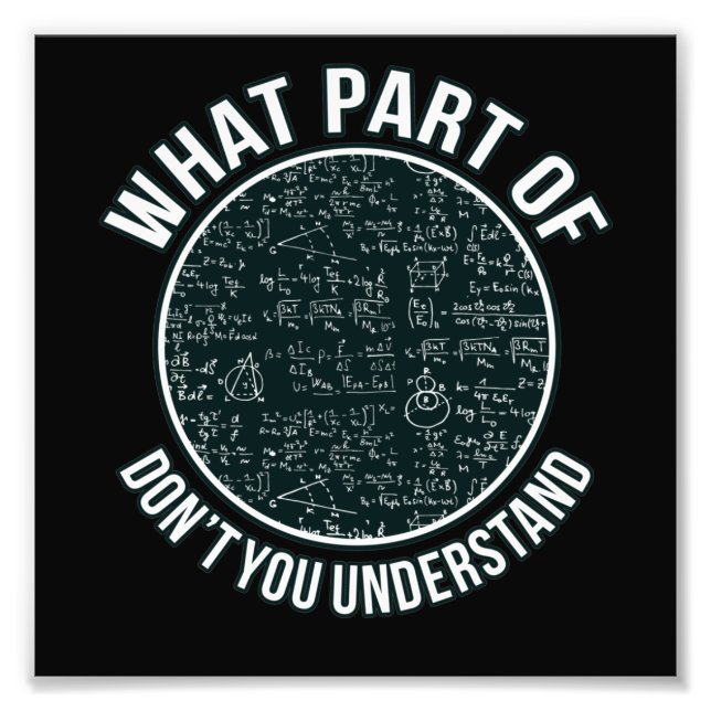 Impression Photo Math Teacher Sarcasm Mathematics Maths Student (Devant)