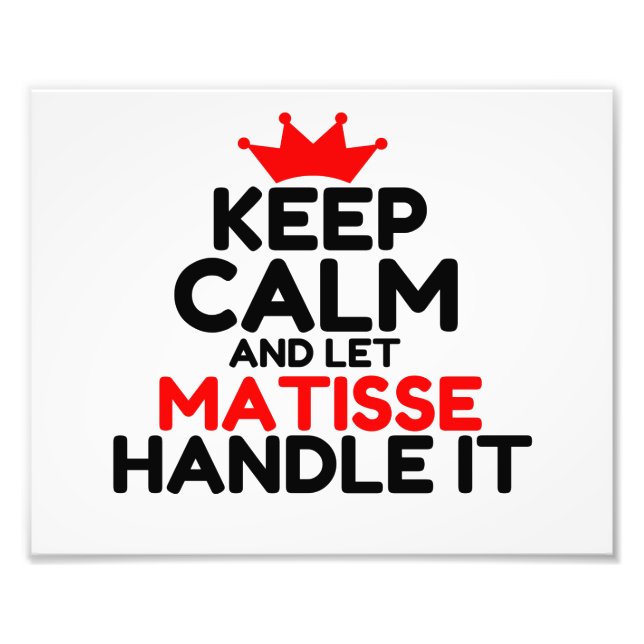 IMPRESSION PHOTO MATISSE (Devant)