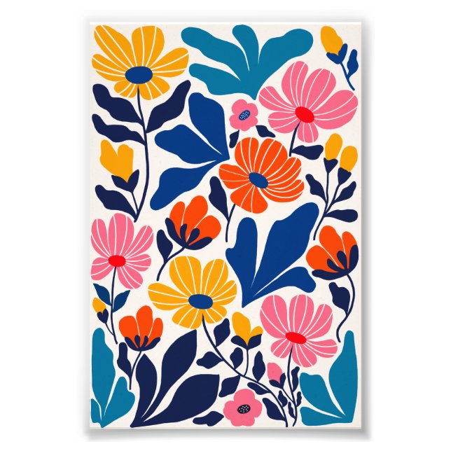 Impression Photo Matisse Inspiré Abstrait Contemporain Floral (Devant)