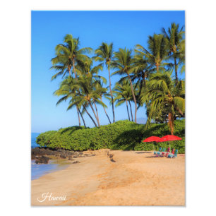 Impression Photo Maui Beach Umbrellas