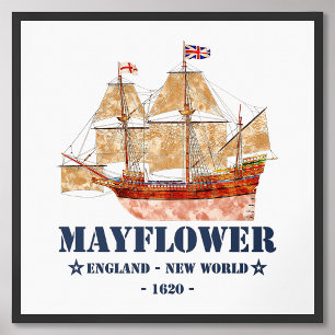 Impression Photo Mayflower Tall Ship - Angleterre au Nouveau Monde