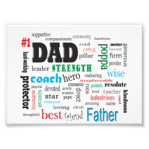 Impression Photo Meilleur papa Word Cloud