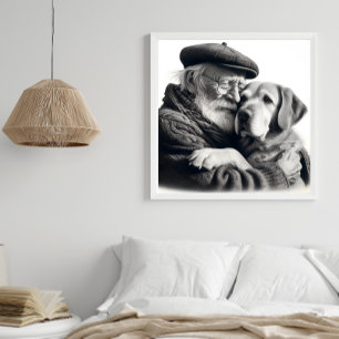 Impression Photo Meilleurs amis pour les personnes âgées Gentleman 