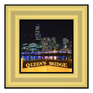 Impression Photo Melbourne Australie Lumières CBD au-dessus du pont