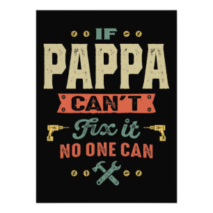 Impression Photo Mens If Pappa Can't Fix It Papa Gift