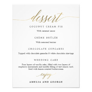 Impression Photo Menu Dessert Choisissez Votre Taille