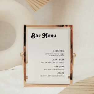 Impression Photo Menu Retro Chic Modern Bar