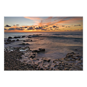 Impression Photo Mer des Caraïbes, Îles Caïmans. Vagues déferlantes