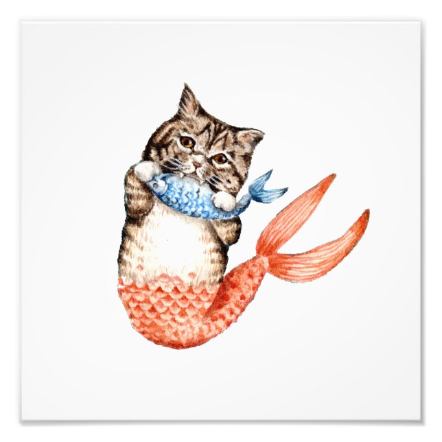 Impression Photo Mermaid Chat Ppurmaid (Devant)