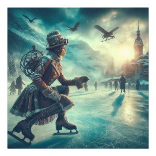 Impression Photo Messager d'hiver Steampunk Fantastique Victorien
