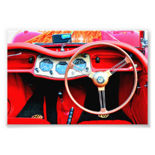 Impression Photo MG TA Classic Sports Car Intérieur