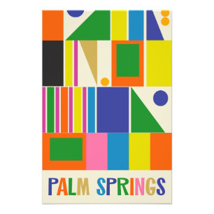 Impression Photo Mi-siècle Moderne Palm Springs Colorful Abstrait