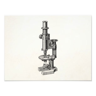 Impression Photo Microscopes vintages Vieux Microscope de science a