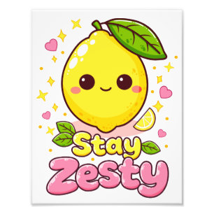 Impression Photo Mignon Kawaii Lemon “Restez Pétillant”