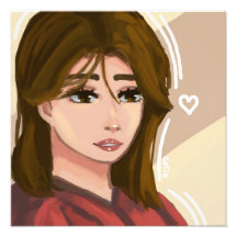 Mignonne fille Arrière - plan simple Art numérique