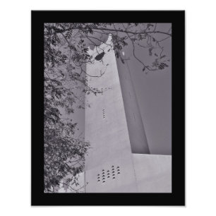 Impression Photo Minaret de Sahat al Kindi avec des feuilles