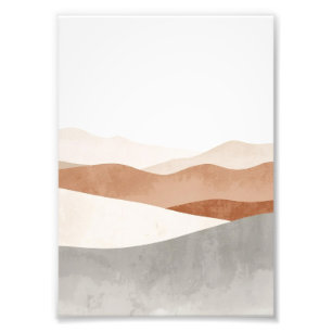 Impression Photo Minimalist abstract landscape wall art – Calm neut