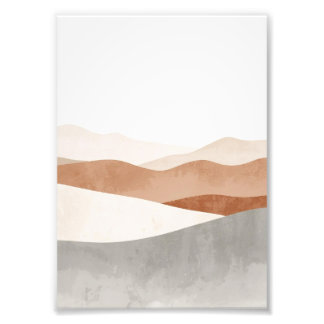 Impression Photo Minimalist abstract landscape wall art – Calm neut