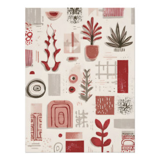 Impression Photo minimalist scribble ornaments