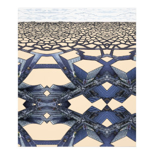 Impression Photo Mirage urbain : Canyons en béton sur les terres de