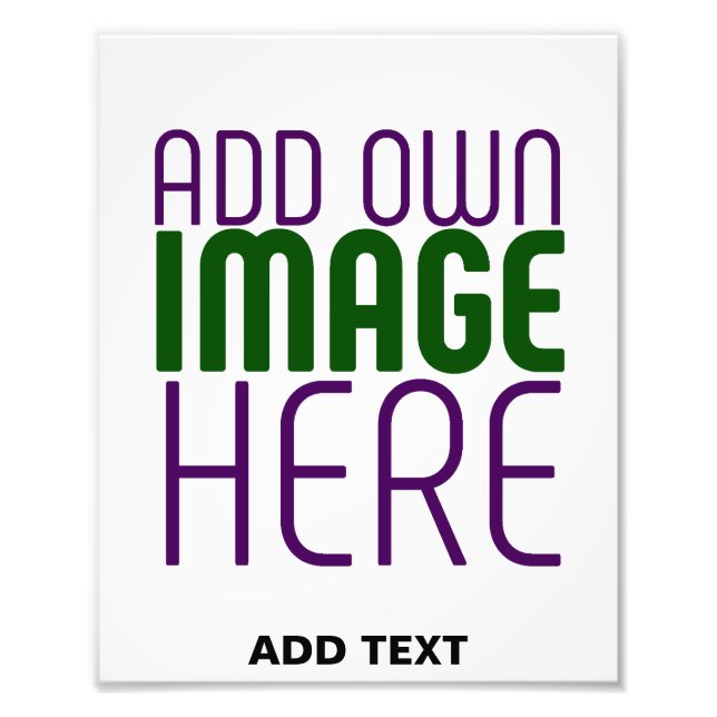 IMPRESSION PHOTO MODELE DE TEXTE D'IMAGE BLANCHE SIMPLE ÉDITABLE MO (Devant)