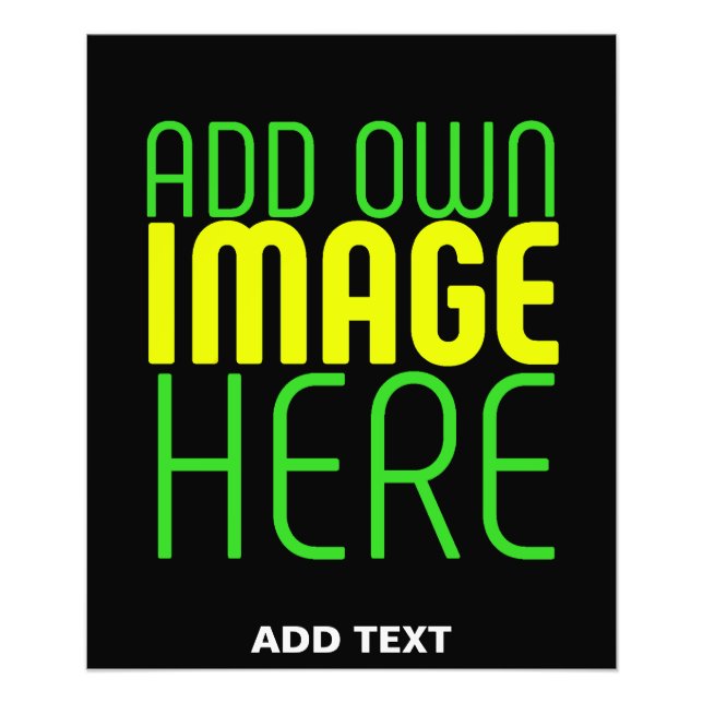 IMPRESSION PHOTO MODELE DE TEXTE D'IMAGE NOIRE SIMPLE ET MODIFIABLE (Devant)