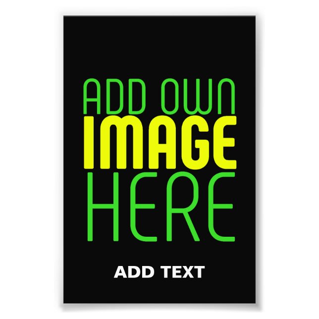 IMPRESSION PHOTO MODELE DE TEXTE D'IMAGE NOIRE SIMPLE ET MODIFIABLE (Devant)