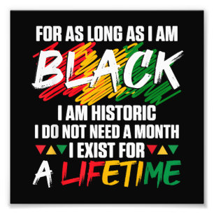 Impression Photo Mois de l'histoire des Noirs Pour aussi longtemps