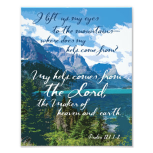Impression Photo Mon aide vient du Lord Psalm 121 Mountain Art