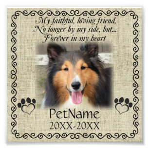 Impression Photo Mon Ami Fidèle Pet Sympathie Custom Burlap
