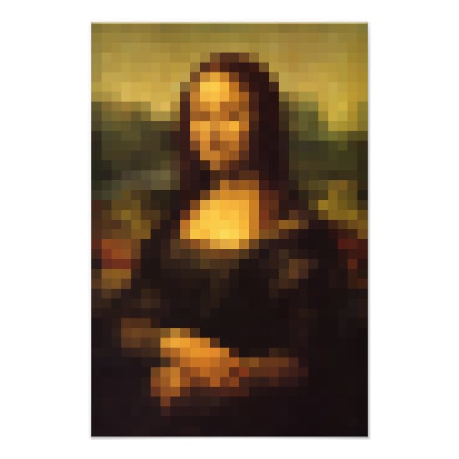 Impression Photo Mona Lisa 2 Pixellée (Devant)