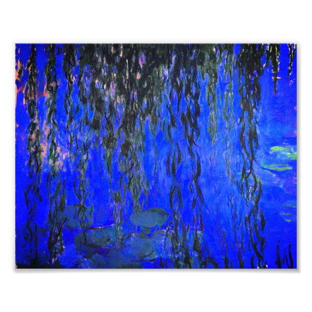 Impression Photo Monet Lys d'eau et Branches de saules de pleurs (Devant)