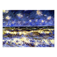 Monet - Une mer orageuse, peinture d'art