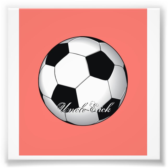 Impression Photo Monogramme budget sport de football incroyable (Devant)