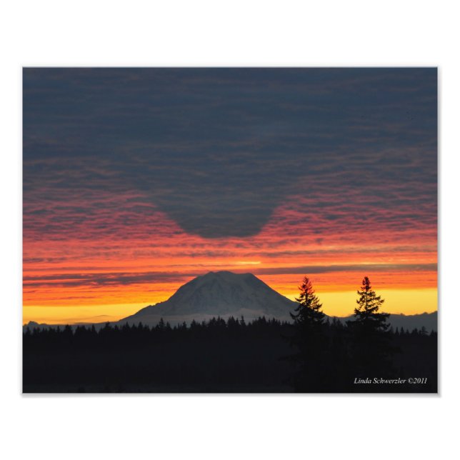 Impression Photo Mont Rainier 11X14 et son ombre (Devant)