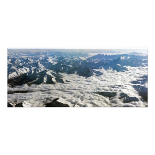 Impression Photo montagnes de l'Himalaya sous les nuages - Tibet
