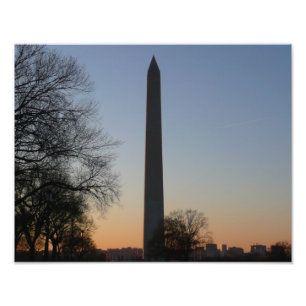 Impression Photo Monument de Washington au coucher du soleil