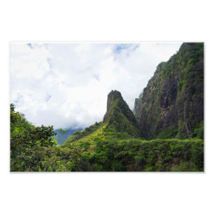 Impression Photo monument d'état de l'aiguille de iao à maui hawaii
