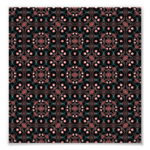 Impression Photo Mosaïque d'impression géométrique sombre