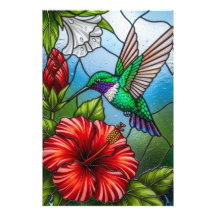 Mosaïque florale de jardin colibri en patchwork de