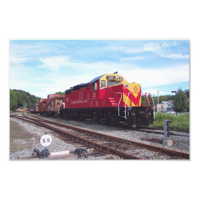 Impression Photo Moteur ferroviaire Morristown et Erie # 22 Kodak (Devant)