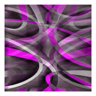 Impression Photo Motif artistique rétro magenta et gris des années