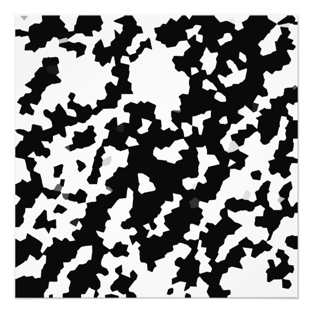 Impression Photo Motif de camouflage Abstrait noir et blanc (Devant)