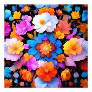 Impression Photo Motif de fleurs multicolores