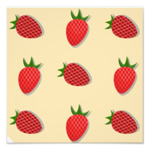Impression Photo Motif de fraises pour les fruits à l'été bonnes vi